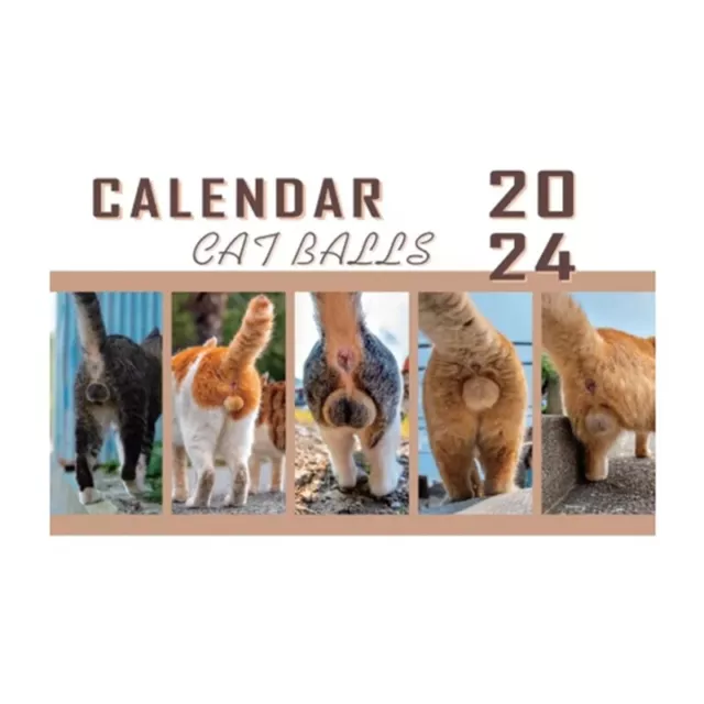 Cats Butt Calendar 2024 Bring and Personality to Your Days About 29x21cm B4X8