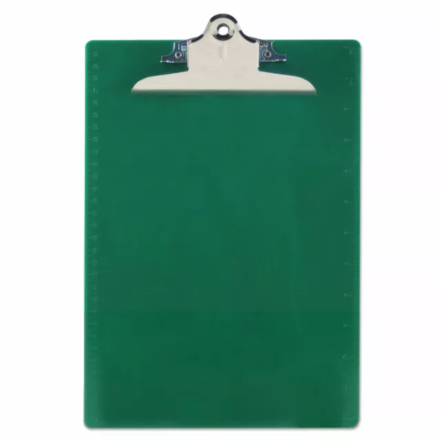 Saunders Recycled Plastic Clipboards 1" Clip Cap 8 1/2 x 12 Sheets Green 21604