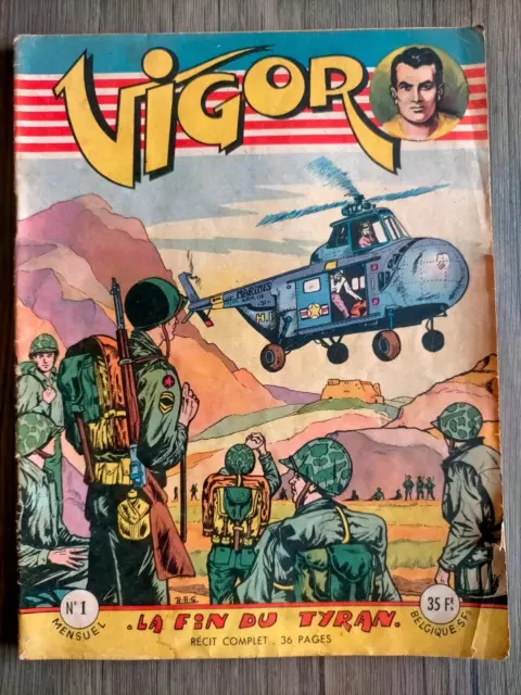 très RARE bd guerre VIGOR n° 1 ARTIMA 1954