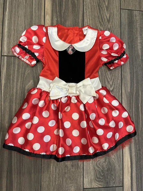 Disney Minnie Mouse Red White Black Costume Dress Child Size Small 2-3T Disney Minnie Mouse Red White Black Costume Dress Child Size Small 2-3T