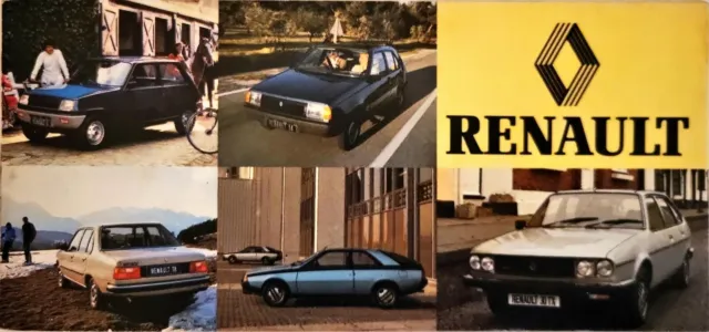 Renault Cars Range 4 - 5 - 14 - 18 - 20 - 30 - Fuego Brochure 1981