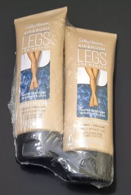 NEW ~ 2 X - SALLY HANSEN - AIrbrush Legs " FAIREST " LEG MAKEUP WATER RESISTANT