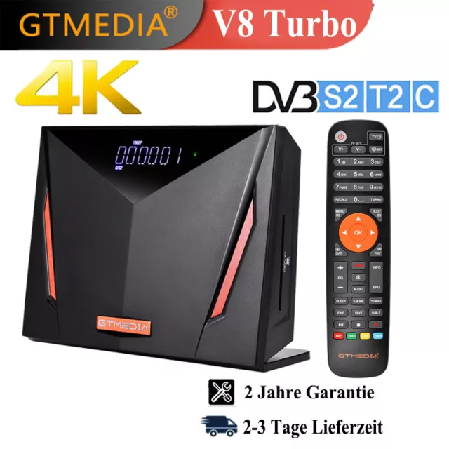 GTMEDIA V8 UHD 4K Satelliten DVBS/S2/S2X/T2/Kabel Sat Receiver für Sky
