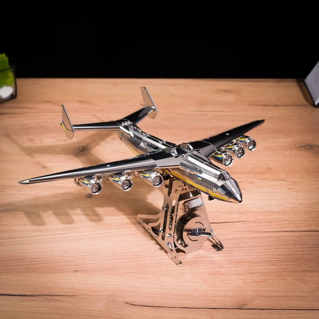 Metal model of the Ukrainian An-225 cargo aircraft called "Mriya"