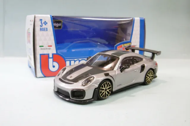 Bburago - PORSCHE 911 GT2 RS 2018 gris métallisé Burago réf. 18-30388 Neuf 1/43