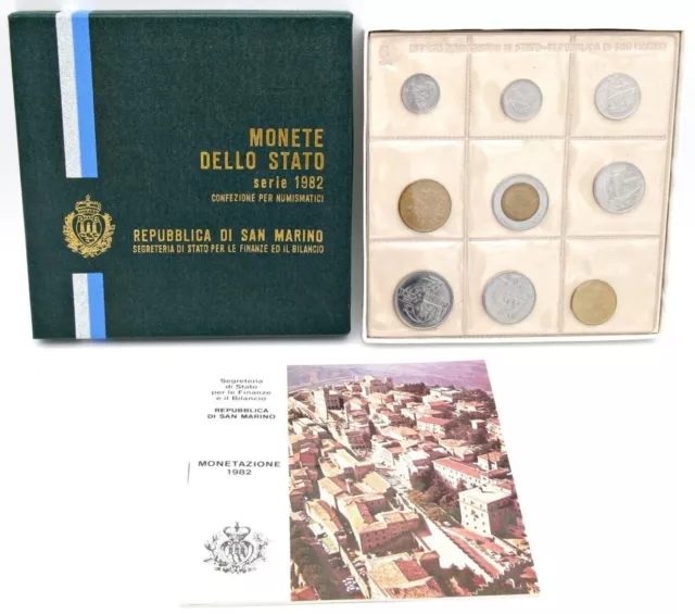 San Marino 1982 serie divisionale monete FDC