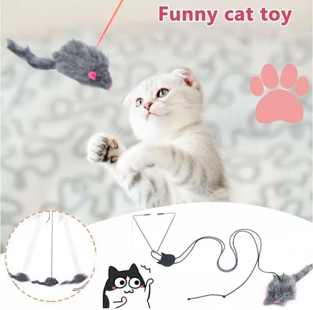 Pet Cat Toy Mouse Door Hanging Automatic Funny Kitten Play Teaser Interactive AU 3