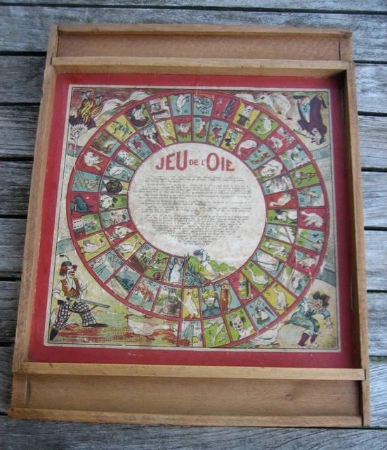 Jeu de société (1) - Ancienne Malette de Jeu avec Jeu de l'Oie, Dames