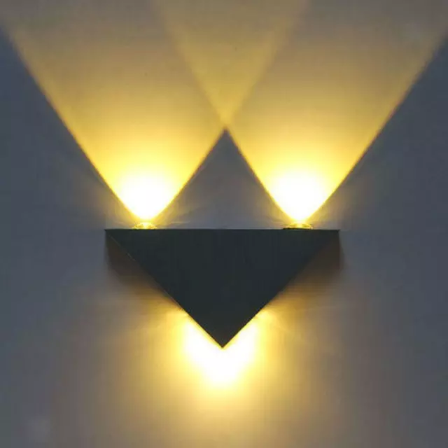 3W LED Applique Murale Triangle en Aluminium Lumière d'Ambiance de Bar