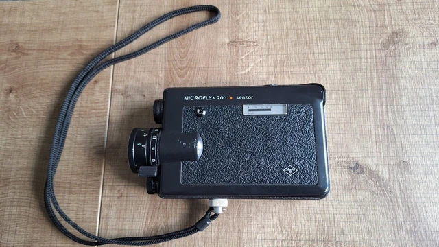 Caméra Agfa Microflex 200 Capteur Movaron 1:2/9-30 Avec Aigner Sac en Cuir