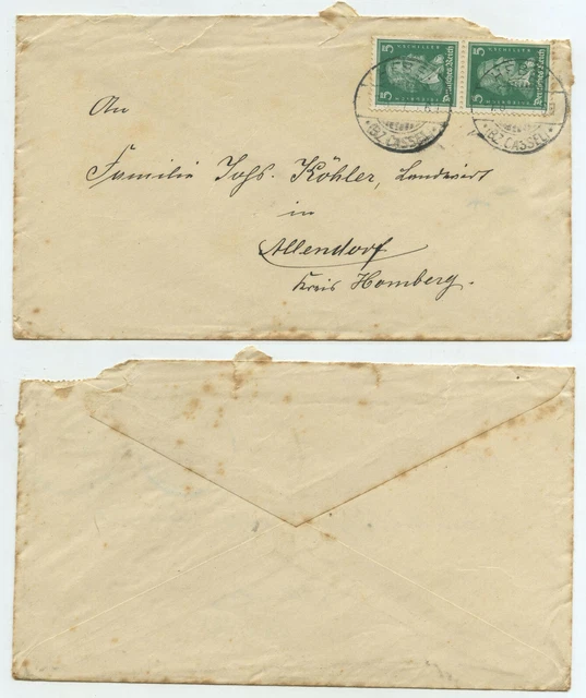 75786 - Beleg - Hebel (Bz. Cassel) 7.6.1927 nach Allendorf