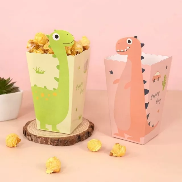 12pcs Dino Animal Cartoon Dinosaur Popcorn Box  Home Decoration