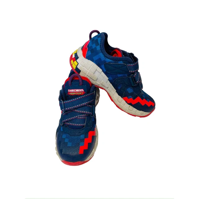 Skechers Mega-Craft 400001L Little Boys Athletic Shoes Blue Red Size 13