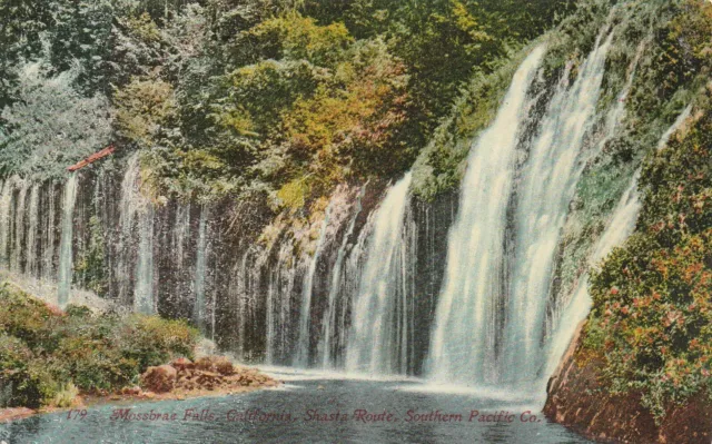 Postcard Mossbrae Falls Shasta Route Southern Pacific Rt California