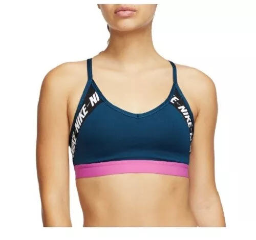 NIKE WOMEN 'S AIR LOGO INDY DRI-FIT PADDED TRAINING BRA CV7123 NEW with TAGS