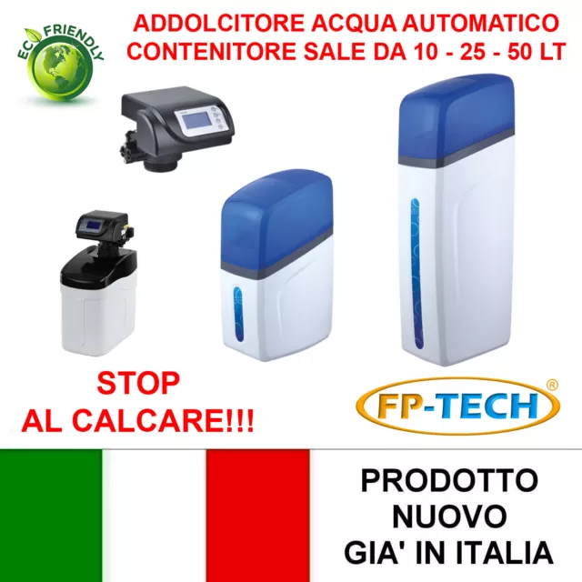 ADDOLCITORE ACQUA AUTOMATICO 10 25 e 50 LT CABINATO USO DOMESTICO RESINA CALCARE