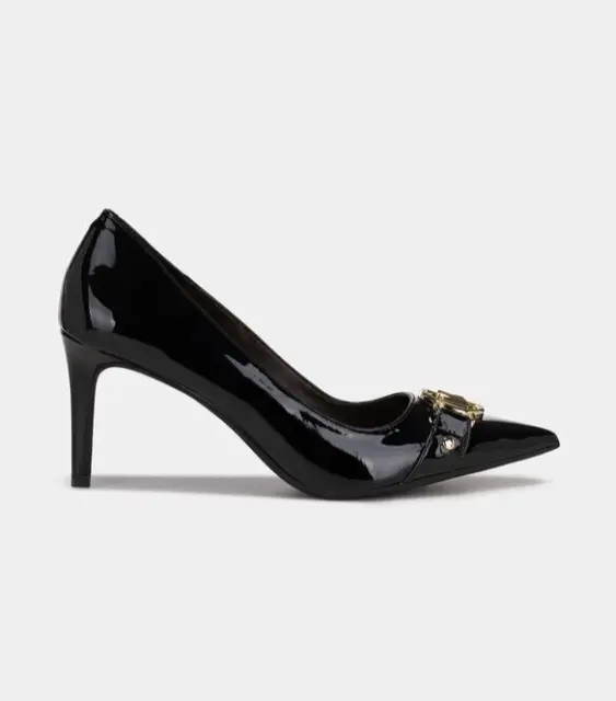 Michael Kors Women's Rory Flex Pointed-Toe Pumps Heel Patent Leather Black Sz 8