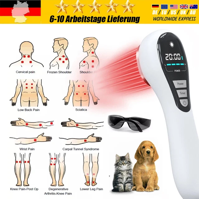 COLD LASER THERAPY Device For Body Pain Relief Red Infrared Light Home