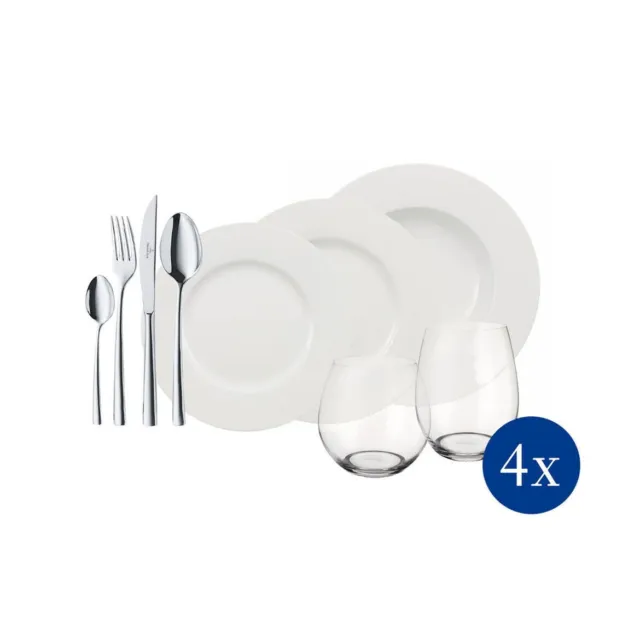 Villeroy & Boch Set da Tavola 36pz Piatti in Porcellana Per 4 Persone 4 Friends