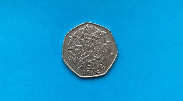 EEC European Union 50p 1998 **Really  Valuable**