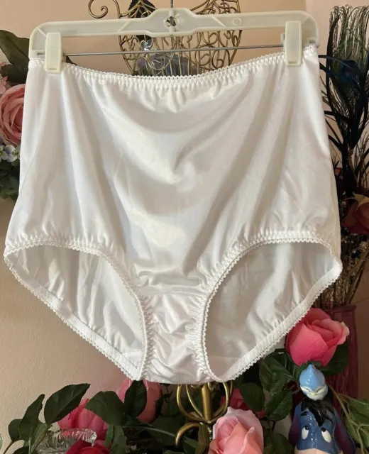 VANITY FAIR SATIN Panties Full Coverage Briefs Size 10 Womens 3XL White  Panty $22.00 - PicClick