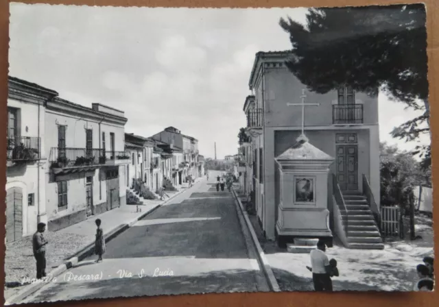 1961 Cartolina Illustrata Pianella Via S.lucia Pescara Abruzzo