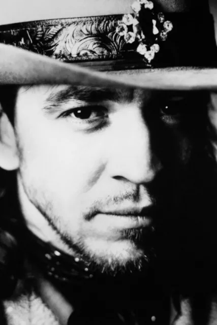 STEVIE RAY VAUGHAN 24x36 inch Poster IN STETSON COOL B/W ICONIC IMAGE