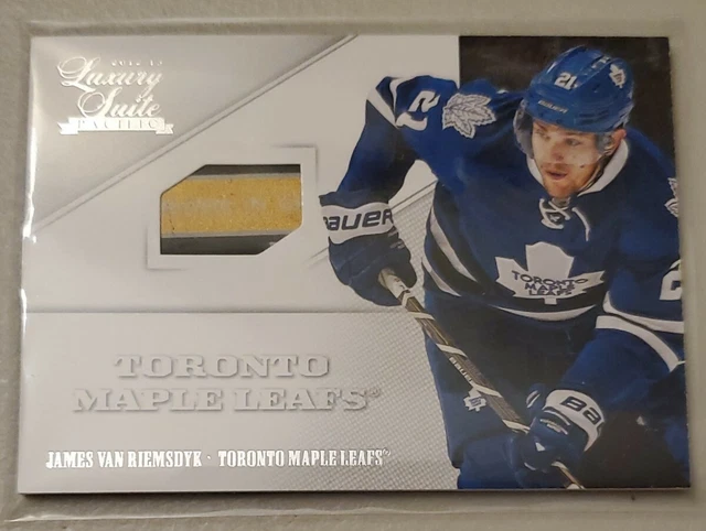 2012-13 Luxury Suite #18 James Van Riemsdyk 4 Color Game Used Stick Card Leafs
