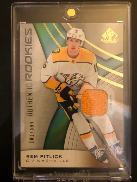 2019-20 SP Gioco Usata Autentica Rookies Rem Pitlick - Nashville 381/599