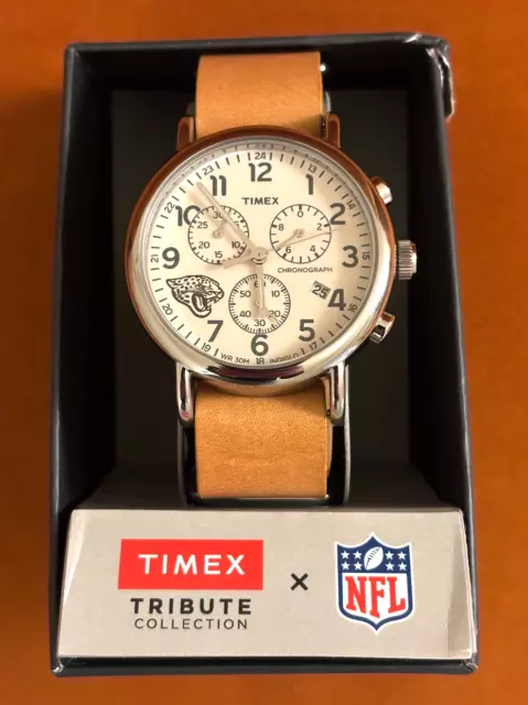*** Timex Weekender 40mm Chronograph Mens Watch - NFL Jacksonville Jaguars ***