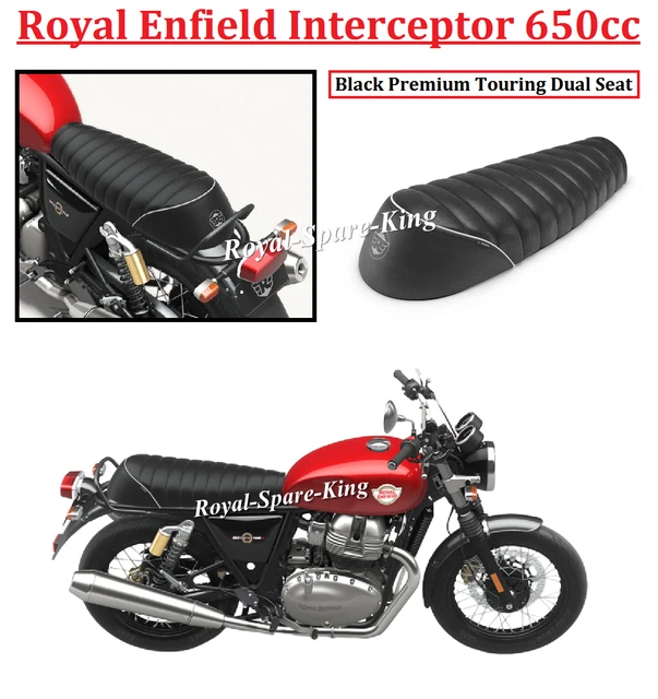Royal Enfield "PREMIUM TOURING DUAL SEAT BLACK" For Interceptor 650cc