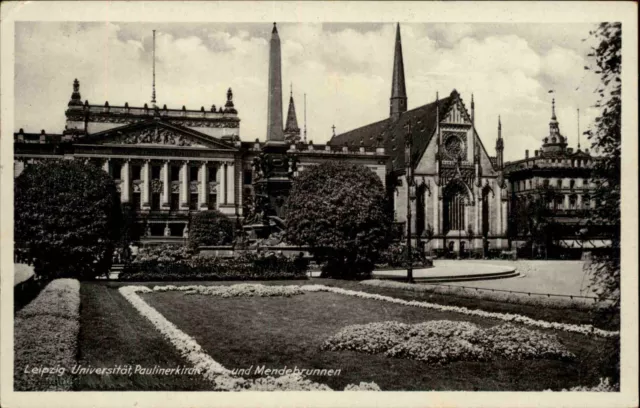 1942 LEIPZIG Postkarte mit Feldpost-Stempel 2. Weltkrieg nach Waldheim gelaufen