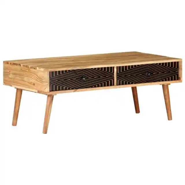 Mesa de centro madera maciza acacia 100x50x39 cm vidaXL