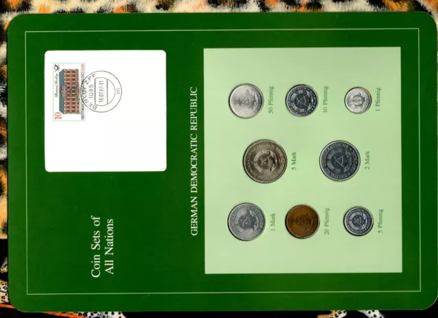 Coin sets of all nations East Germany w/c UNC 1979-1981 5 Mark KM#29 1980 30,000