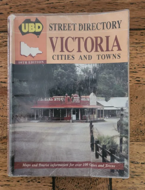 UBD 1994 Victoria State Street Directory Cities & Towns 10th Edition, Paperback