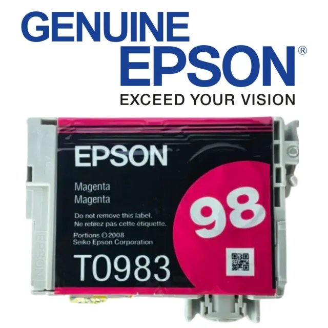 NEW Genuine Epson 98 MAGENTA Ink ☑️ T0983 T098320 Artisan 710 725 835 837 NO BOX