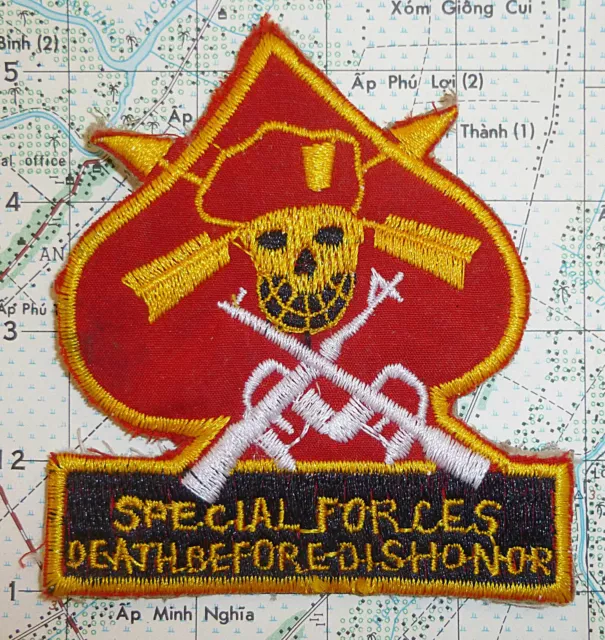Patch - DEATH BEFORE DISHONOR - USSF - MACV - Indian Scout - Vietnam War - G.300