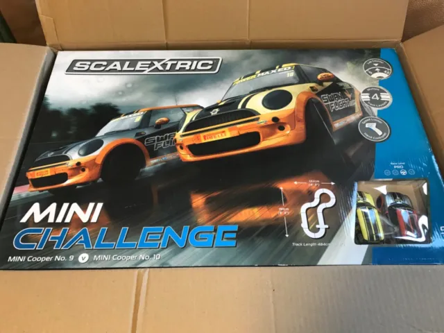  Scalextric Stock Car Challenge 1:32 Race Track Slot Car Set  C1383T Yellow & Black : Toys & Games