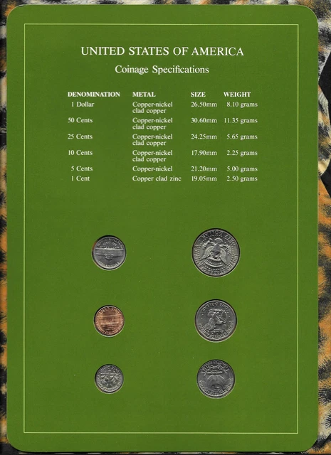 Coin Sets of All Nations United States All 1985 UNC but 1 dollar 1980 w/card 2