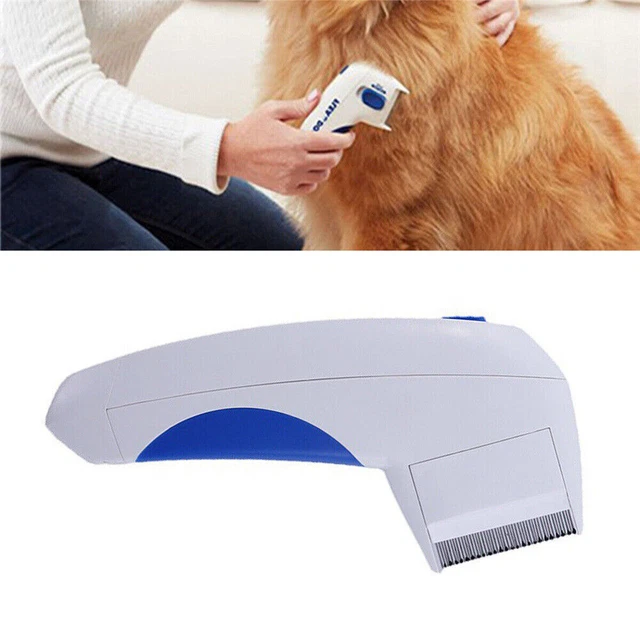 Electric Flea Zapper Lice Remover Hair Comb Brush Safe for Pet Cat Dog Cleaning