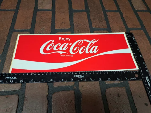 Vintage Enjoy Coca Cola Sticker Decal Large 14×6