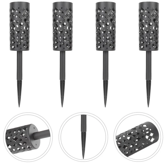 4 Pcs Grave Vases Markers Cemetery Humans Headstone Flower Holder Hollow