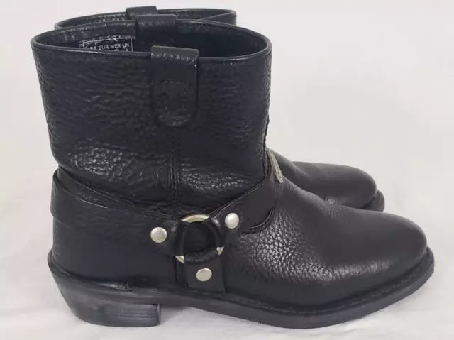 Womens River Road Black Leather Harness Moto Ankle Boots Booties Size 9 M GUC