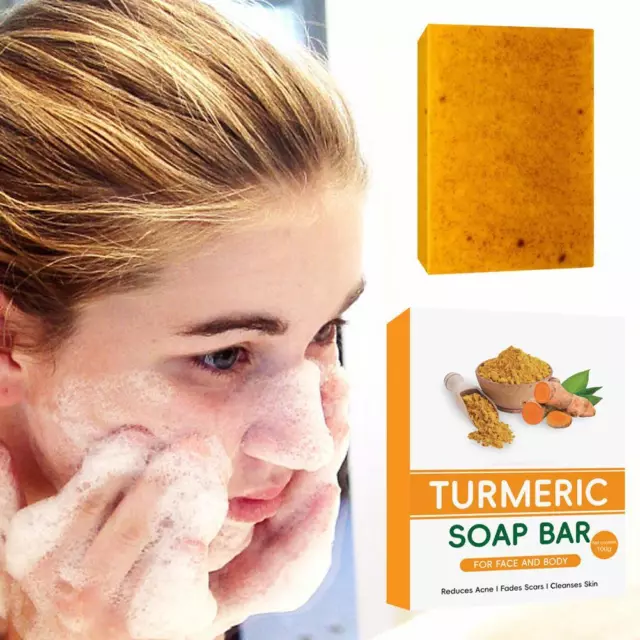 Turmeric Kojic Acid Soap Bar, Turmeric Face and Body Soap NEW