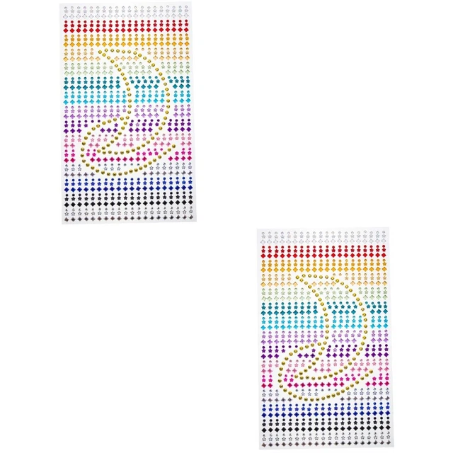 2 Sheet Strasssteine Augen Make-up Kind Farbige Strasssticker