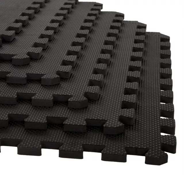 Puzzle Exercise Floor Mat Interlocking EVA Foam Tile 24 x 24 Inch 6 Pc