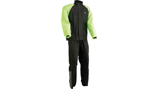 New Z1R  Men's 2-Piece Rainsuit, Black/Hi-Vis, Large, 2851-0538