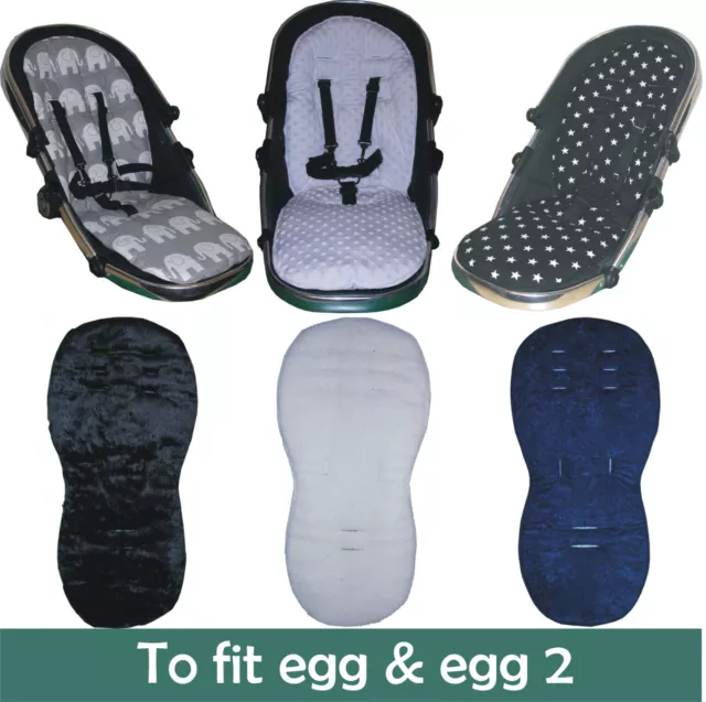 Seat Liners to fit egg pushchairs by Jillyraff - Choice of Designs