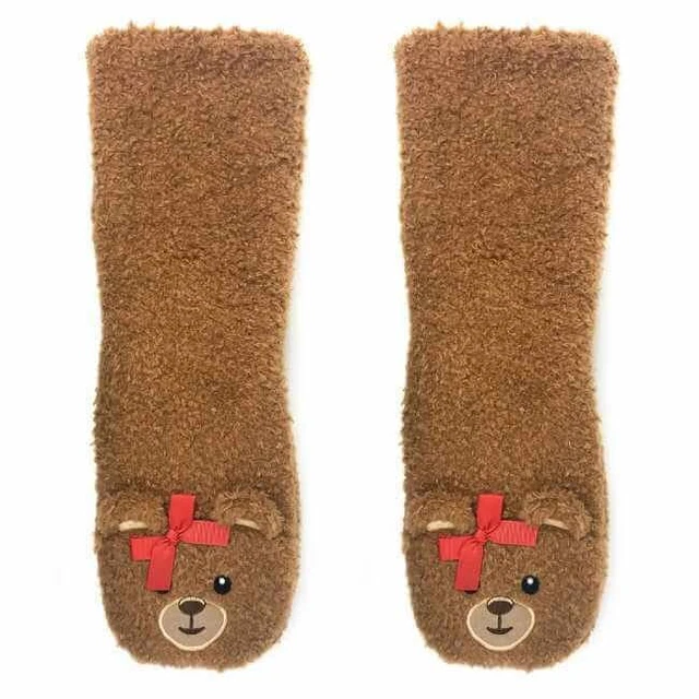 Oooh Yeah/ Oooh Geez Teddy Burr Women's Sherpa Slipper Socks