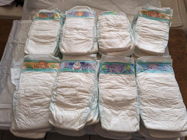 59 X Pampers Extra Large Diapers Couches alte vintage vtg abdl